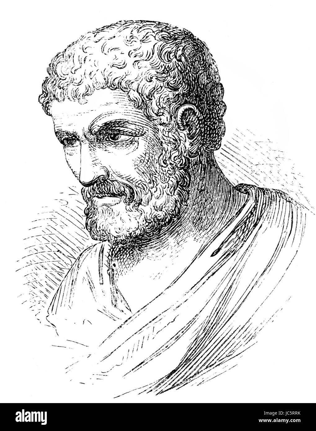 Euclide d'Alexandrie, un mathématicien grec ancien Banque D'Images