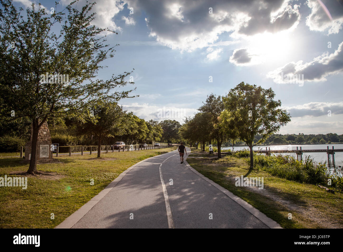 White Rock Lake à Dallas au Texas Banque D'Images