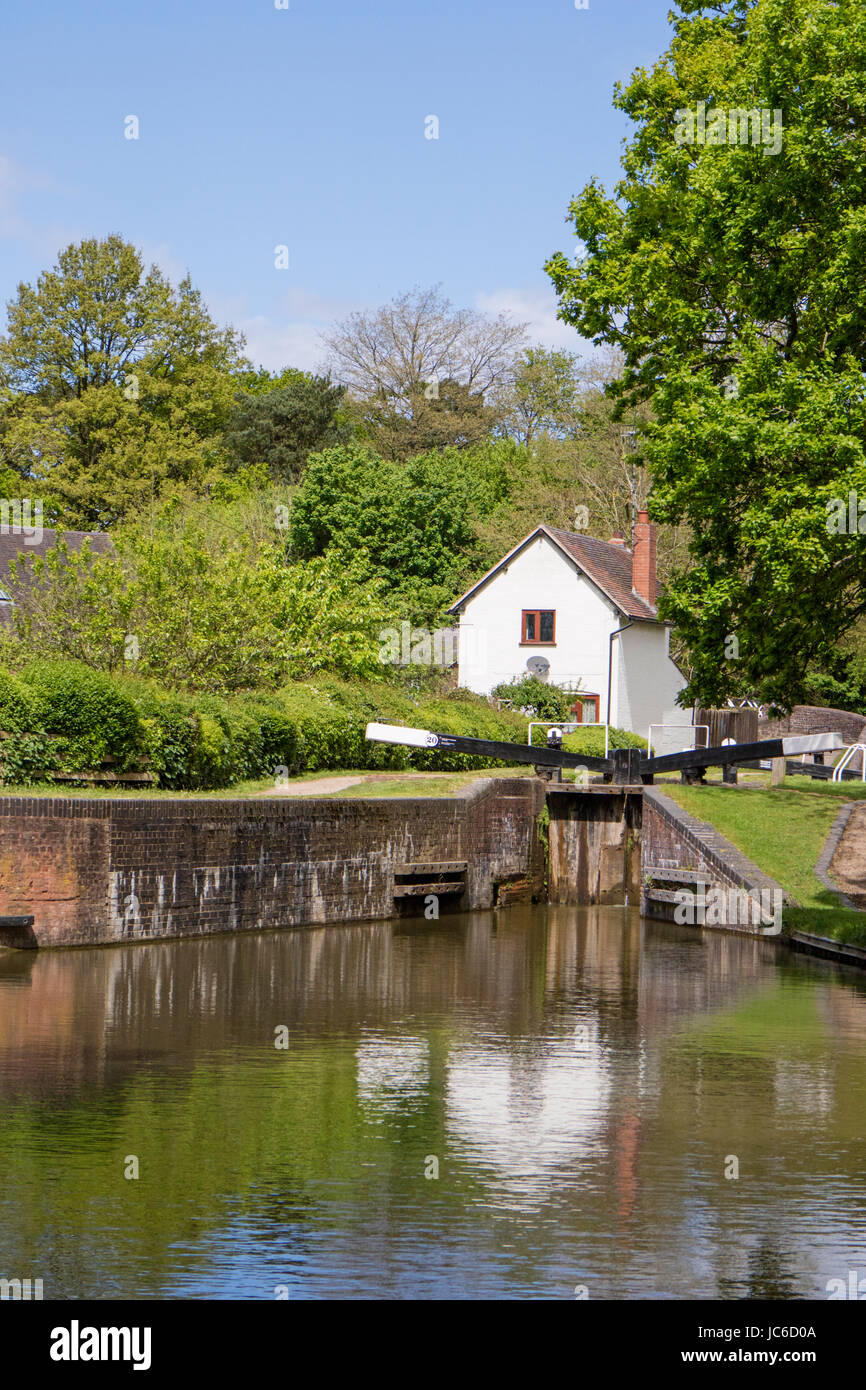 La ville de Stratford-upon-Avon Canal de Jonction à Kingswood, Lapworth, Warwickshire, England, UK Banque D'Images