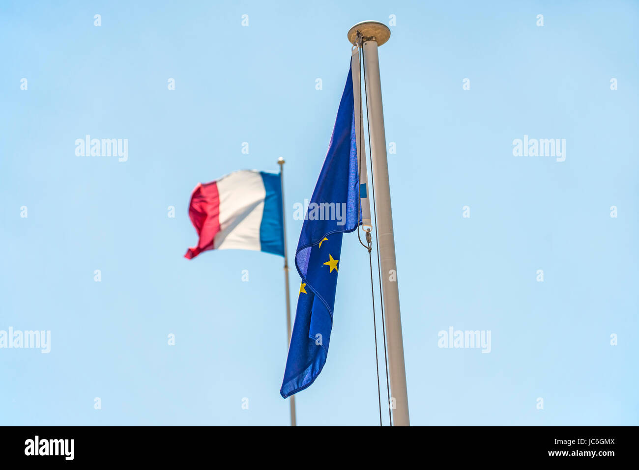 Französische Fahne im Europäischer Fahne Photo Stock - Alamy