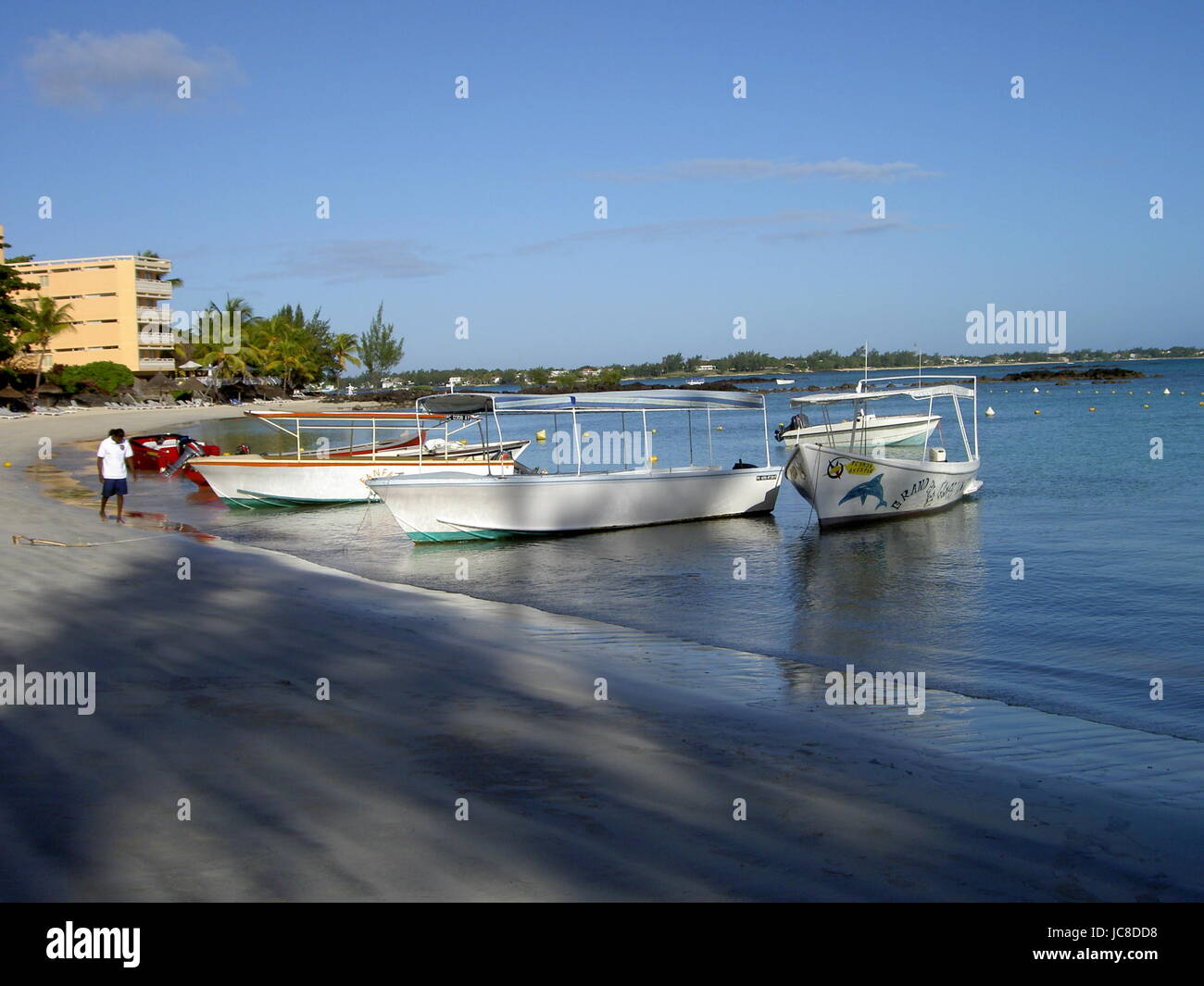 Bateaux dans Grand Baie Ile Maurice Banque D'Images