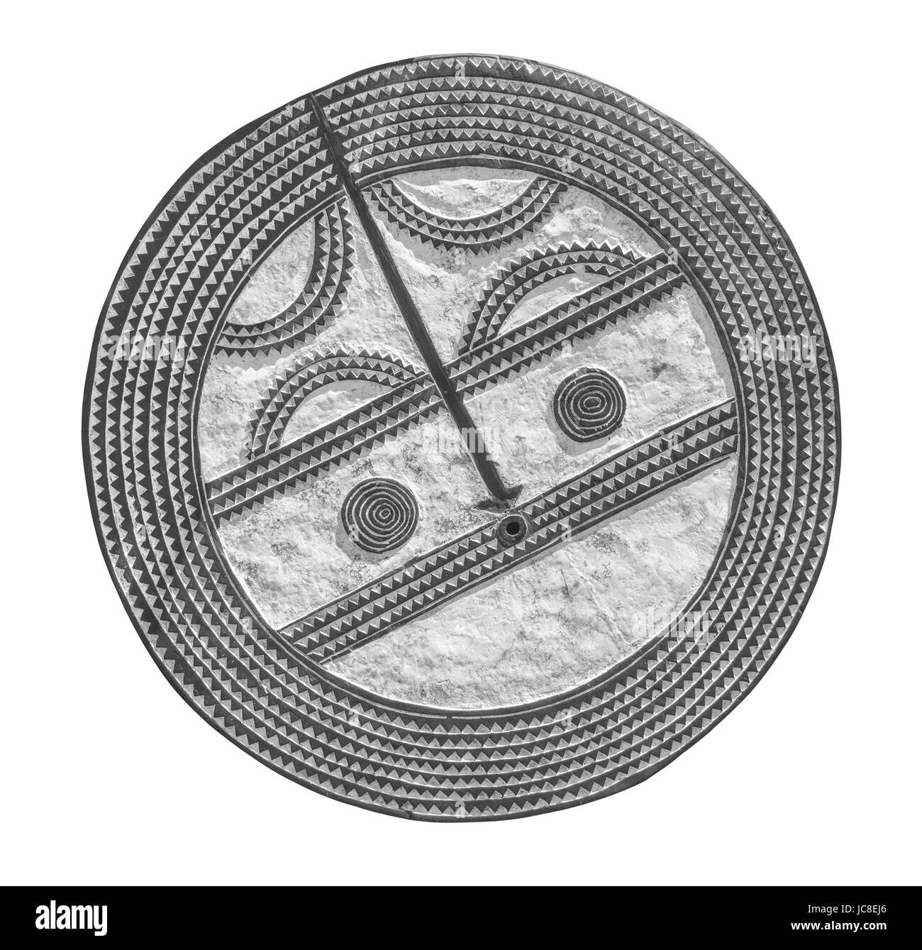 En Afrique ronde déco blanc retour Banque D'Images