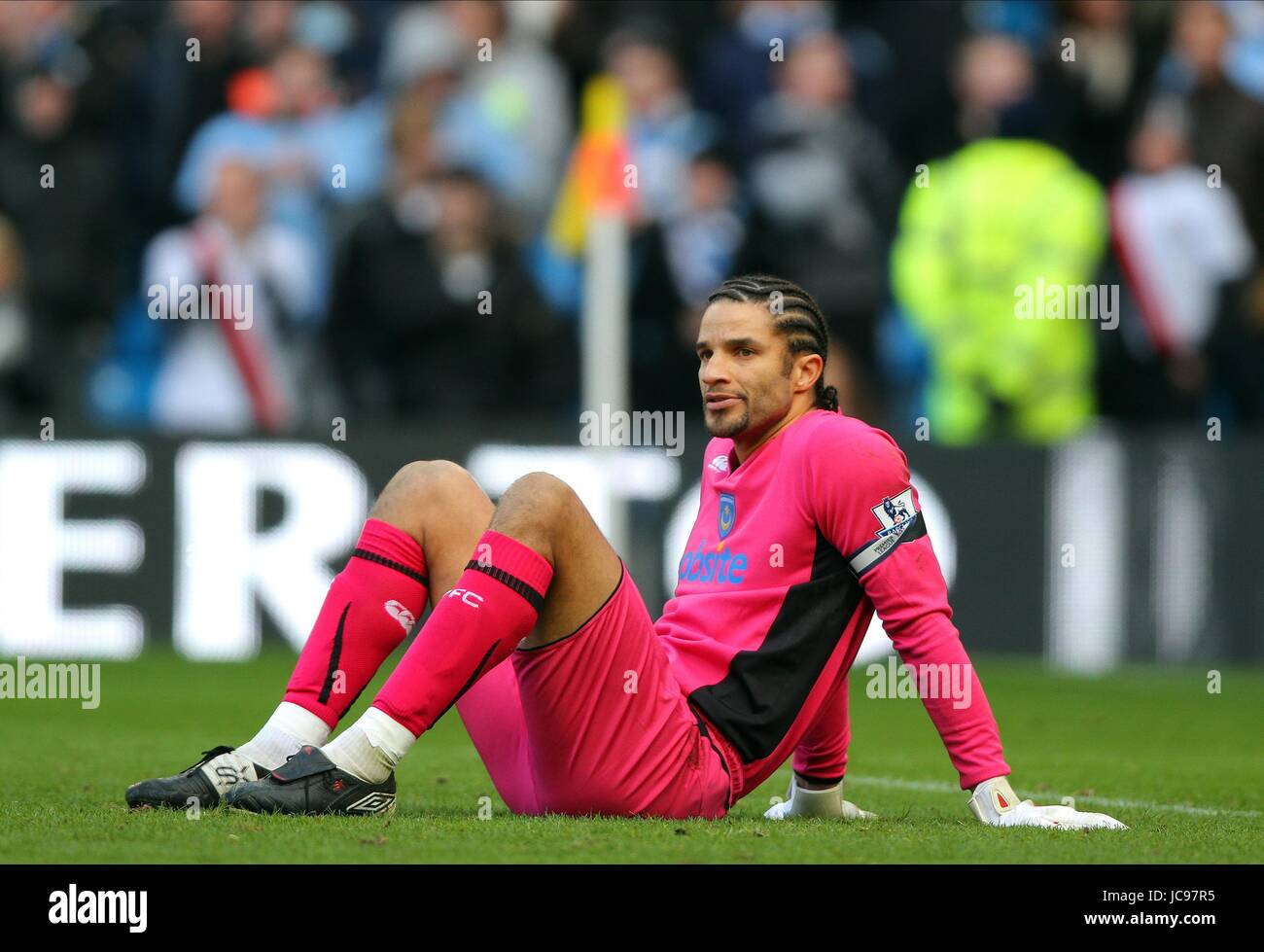 DAVID JAMES MANCHESTER CITY V PORTSMOUTH CITY OF MANCHESTER EASTLANDS ST Manchester en Angleterre le 31 janvier 2010 Banque D'Images