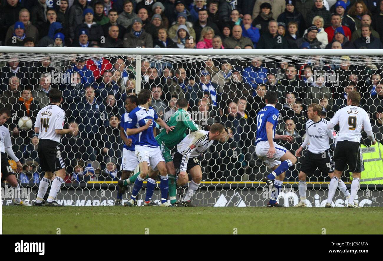 SCOTT DANN MARQUE DERBY COUNTY V BIRMINGHAM CITY DERBY PRIDE PARK ANGLETERRE 13 Février 2010 Banque D'Images