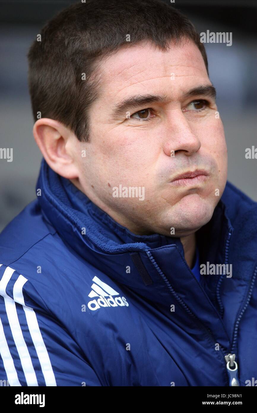 Découragée NIGEL CLOUGH DERBY COUNTY V BIRMINGHAM CITY DERBY PRIDE PARK ANGLETERRE 13 Février 2010 Banque D'Images