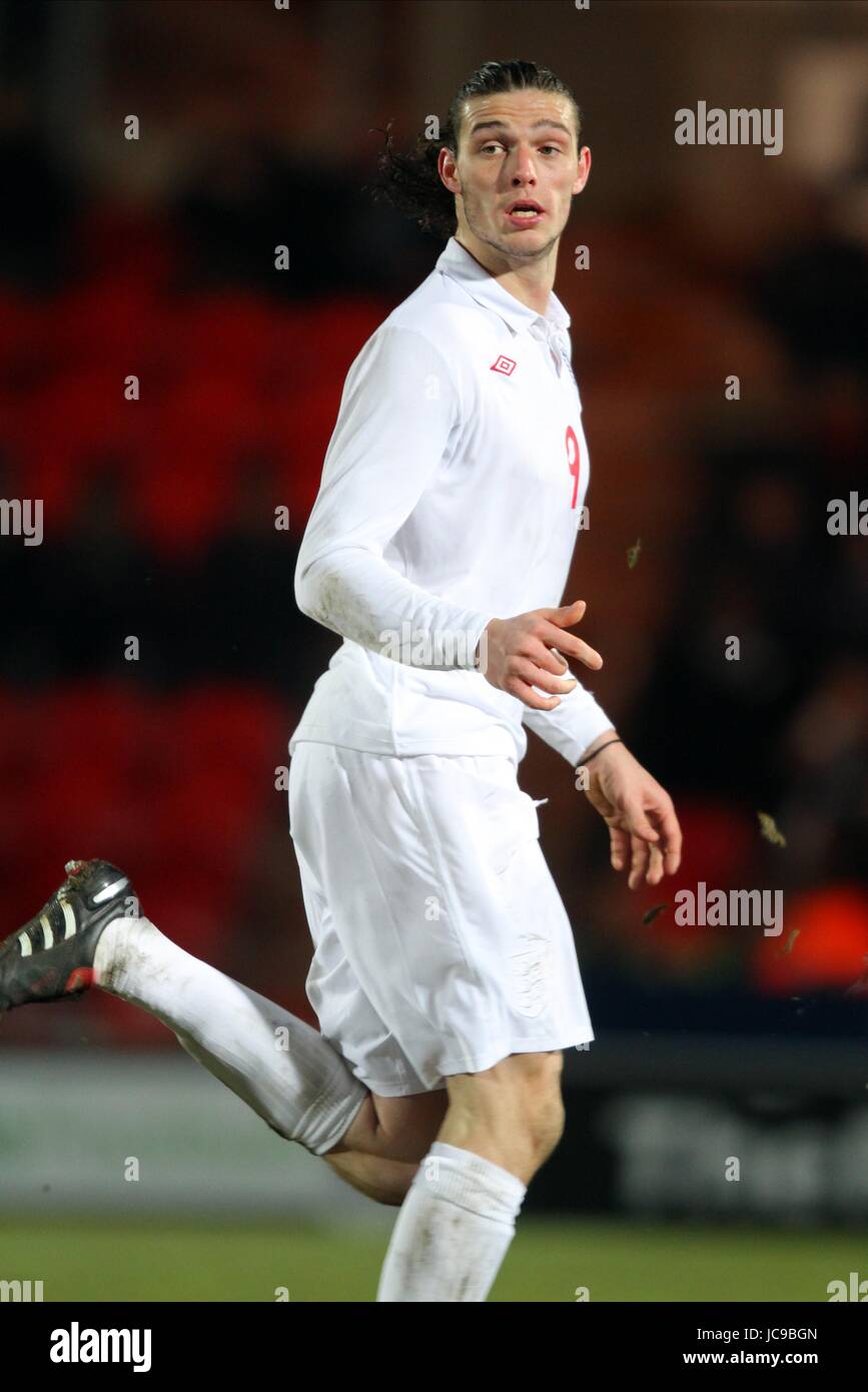 ANDY CARROL ANGLETERRE U21 & NEWCASTLE UNITED STADE KEEPMOAT ANGLETERRE DONCASTER 03 Mars 2010 Banque D'Images