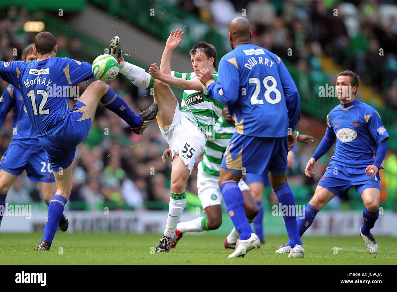 DAVID MACKAY & PAUL MCGOWAN CELTIC V ST JOHNSTONE.Celtic Park Glasgow Ecosse 20 Mars 2010 Banque D'Images