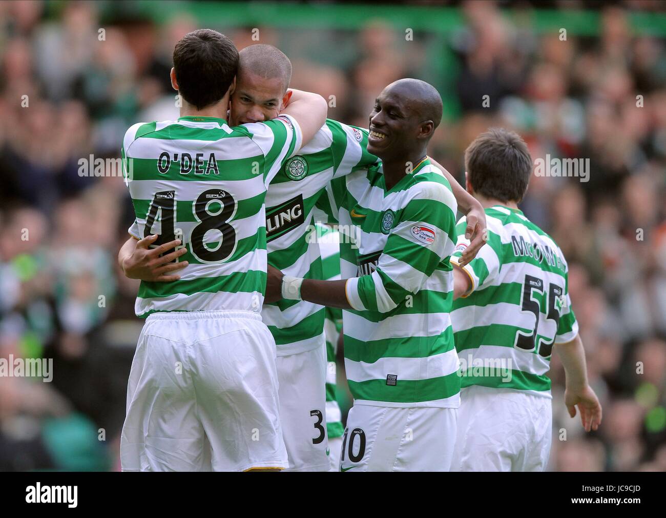 JOSH THOMSPON FÊTE SES 1 CELTIC V ST JOHNSTONE.Celtic Park Glasgow Ecosse 20 Mars 2010 Banque D'Images