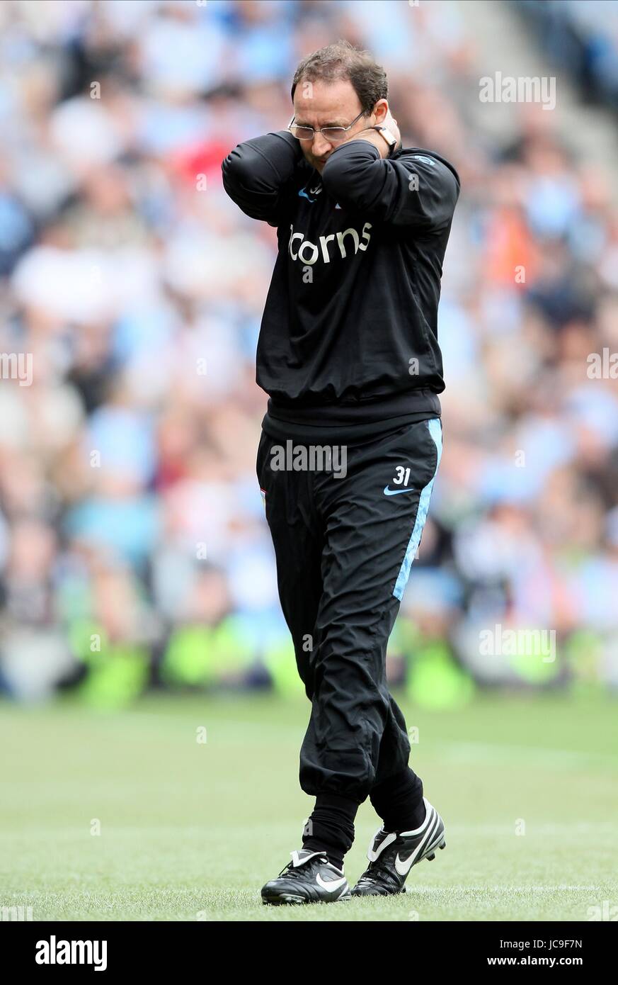 MARTIN O'NEILL V MANCHESTER CITY ASTON VILLA VILLE DE MANCHESTER EASTLANDS ST MANCHESTER EN ANGLETERRE 01 Mai 2010 Banque D'Images