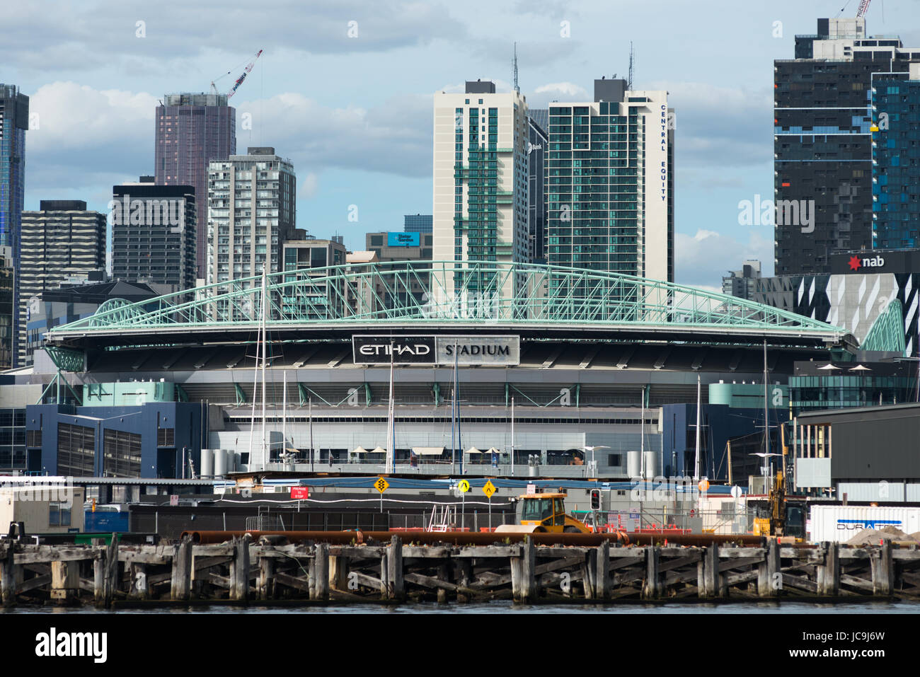 Le stade Etihad à Docklands, Melbourne, Victoria, Australie Banque D'Images