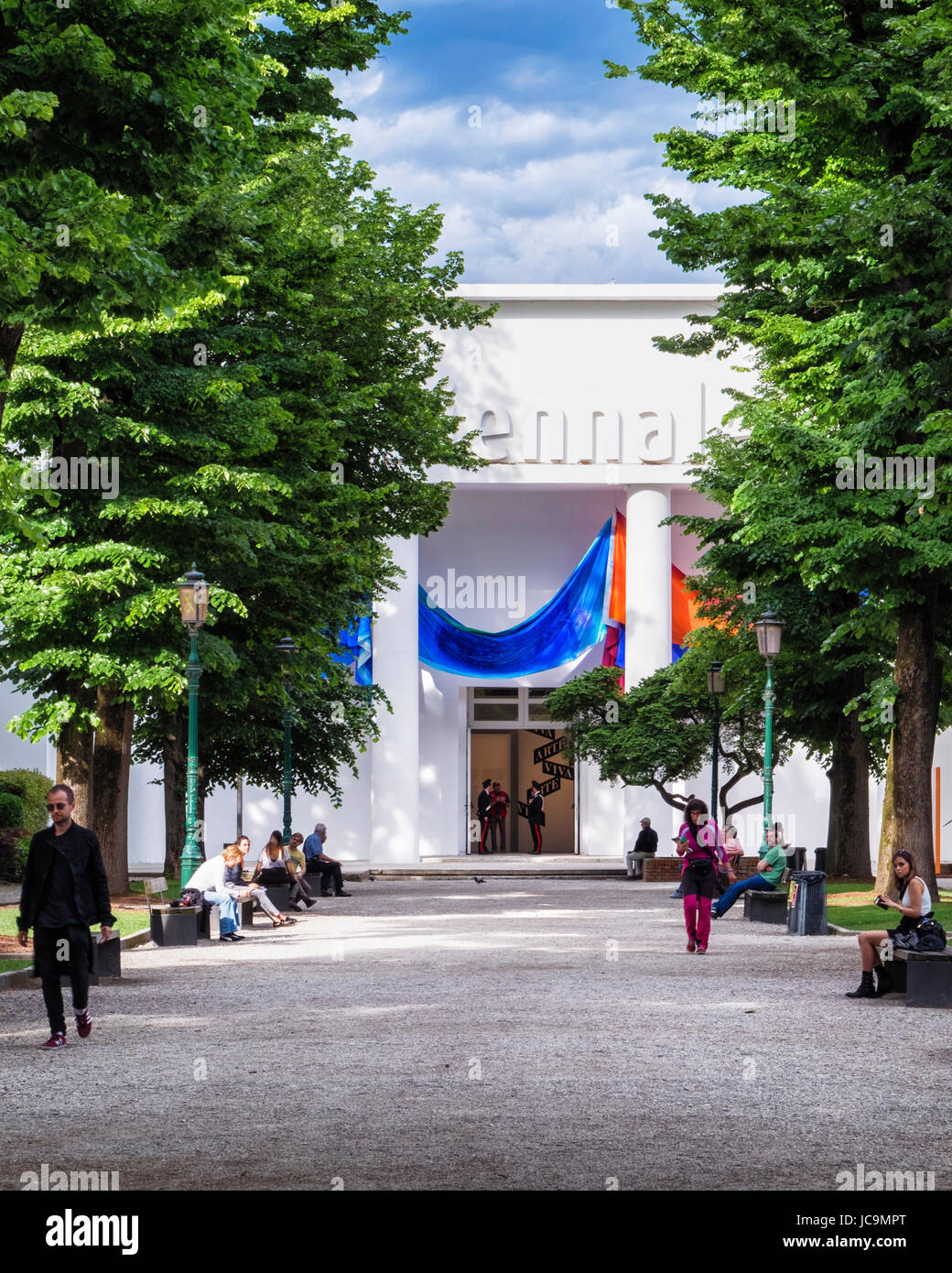 ,Venise,Castello Giardini.57e Biennale de Venise 2017, la Biennale di Venezia,exposition artistique internationale. Pavillon extérieur de l'immeuble principal Giardini Banque D'Images