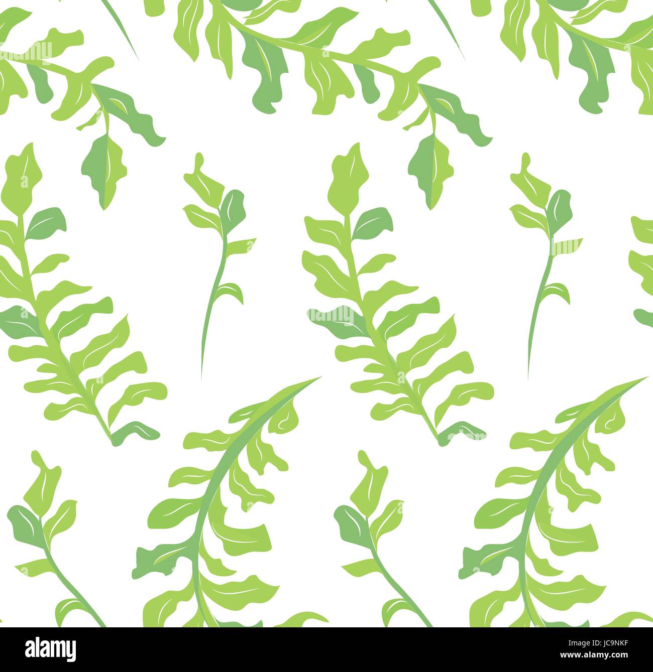Les plantes d'été feuilles modèle homogène. Vue de dessus du vecteur horizontal gros plan vert verdure belle couleur à la mode à base de feuilles de plantes botaniques magnifiques Illustration de Vecteur