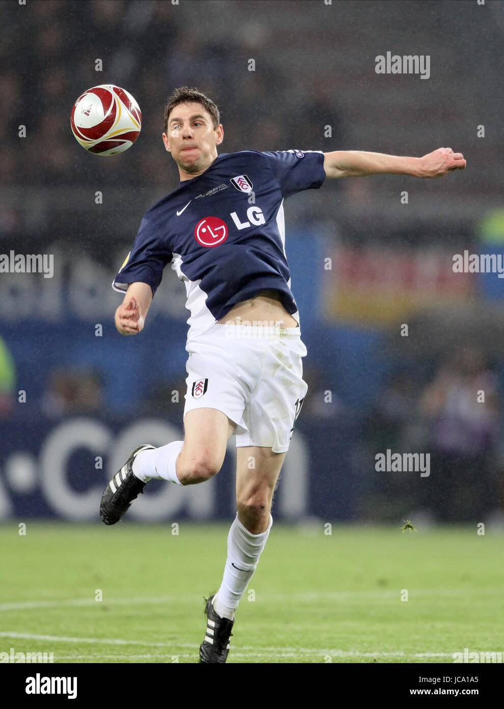 ZOLTAN GERA FC Fulham FC Fulham HSH NORDBANK ARENA HAMBURG ALLEMAGNE 12 Mai 2010 Banque D'Images