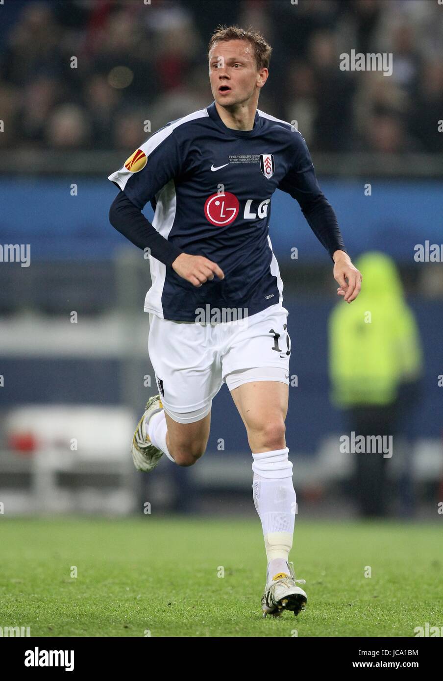 ERIK NEVLAND FC Fulham FC Fulham HSH NORDBANK ARENA HAMBURG ALLEMAGNE 12 Mai 2010 Banque D'Images