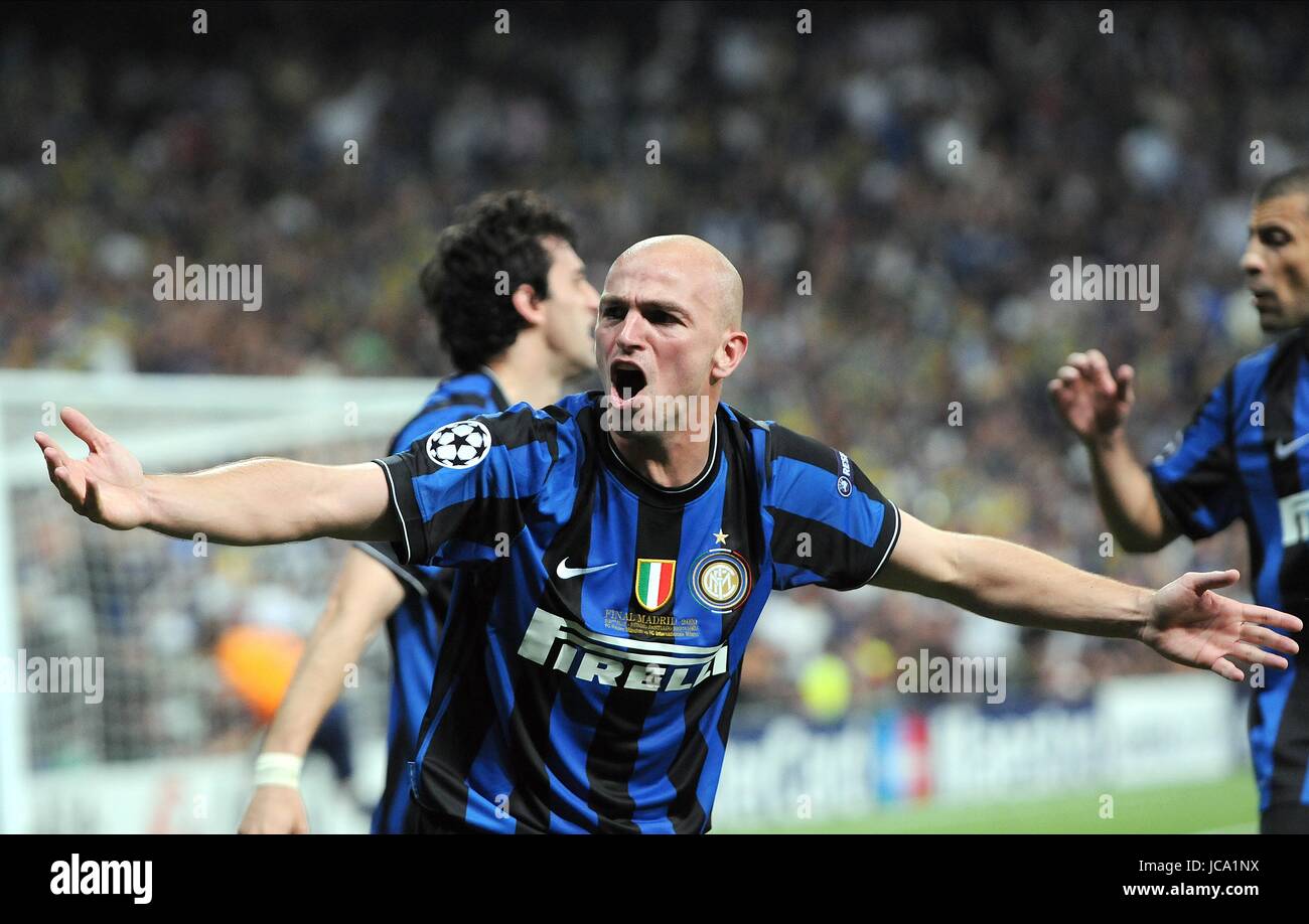 ESTEBAN CAMBIASSO BAYERN MUNICH INTER MILAN V BAYERN MUNICH V INTER MILAN SANTIAGO BERNABEU MADRID ESPAGNE 22 Mai 2010 Banque D'Images