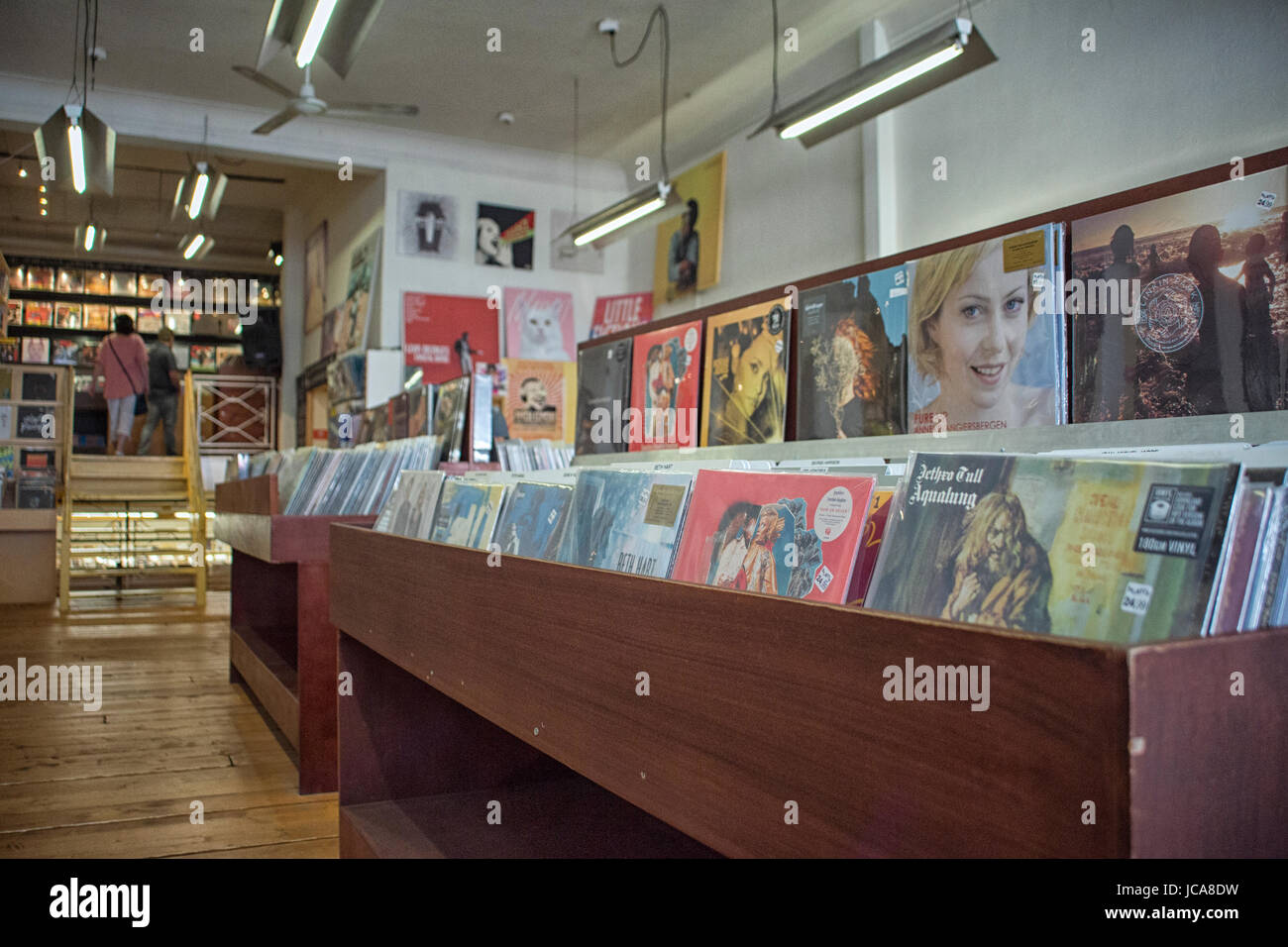 Magasin de disques Platon à Groningen, Pays-Bas Banque D'Images