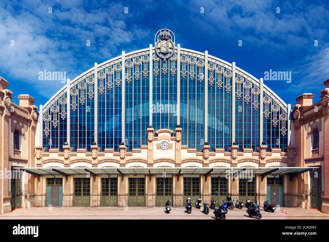 Station de bus au nord de Barcelone, Espagne Banque D'Images