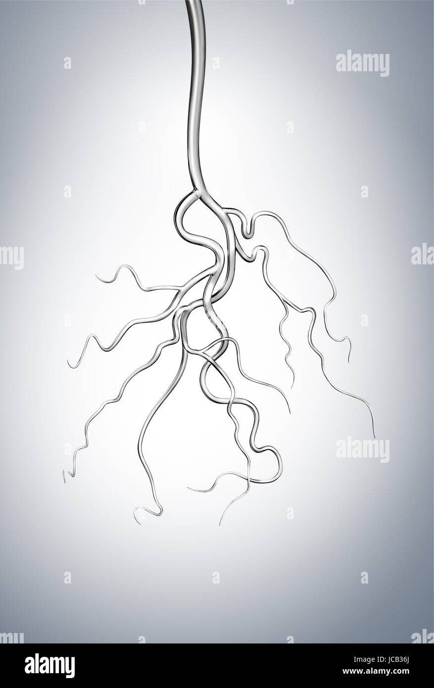 Nettoyer le verre transparent comme artère ou veine Banque D'Images
