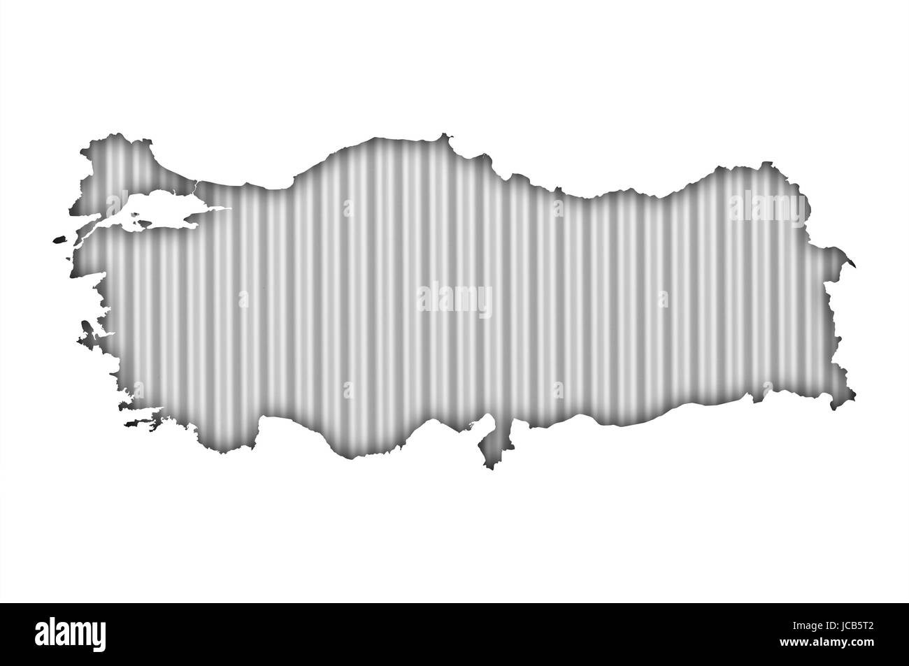 Carte de la Turquie sur la tôle ondulée Banque D'Images