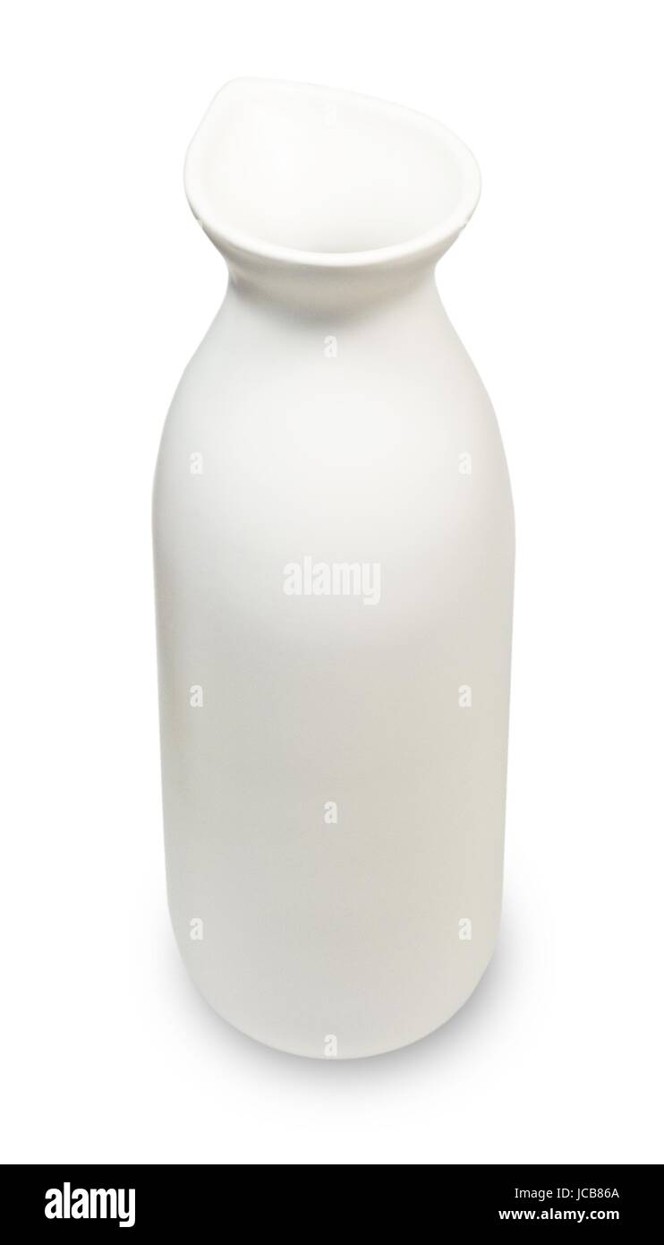 Cuisine et nourriture, un style traditionnel japonais de céramique blanche Bouteille de Sake pour servi du vin de riz japonais isolé sur fond blanc. Banque D'Images