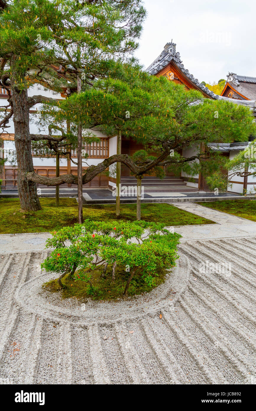 Ginkaku-ji ou Jisho-ji à Kyoto, Japon. Banque D'Images