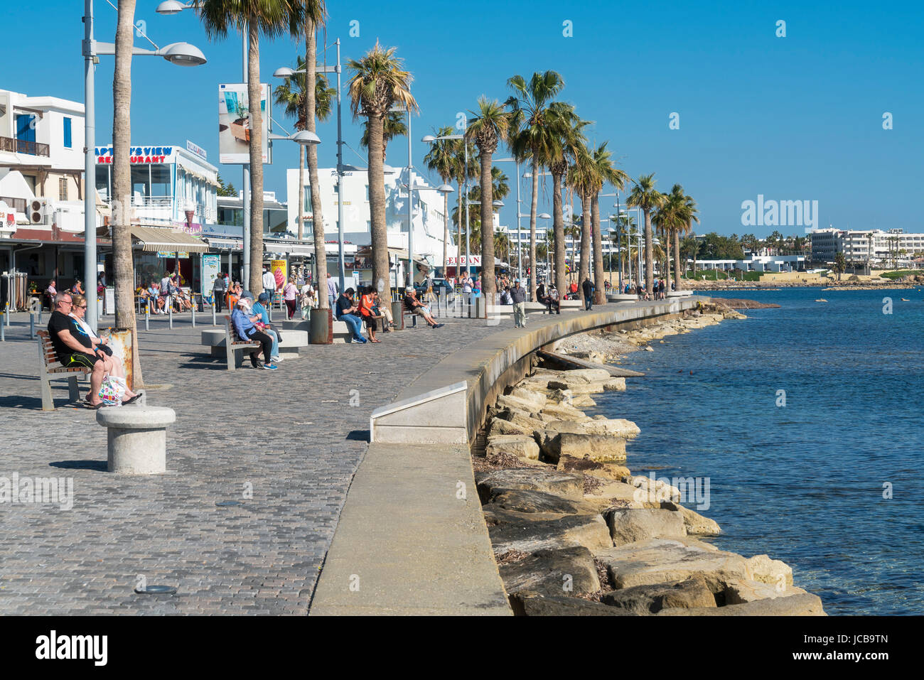 Le port de Paphos, zone touristique, front de mer, Chypre Photo Stock -  Alamy