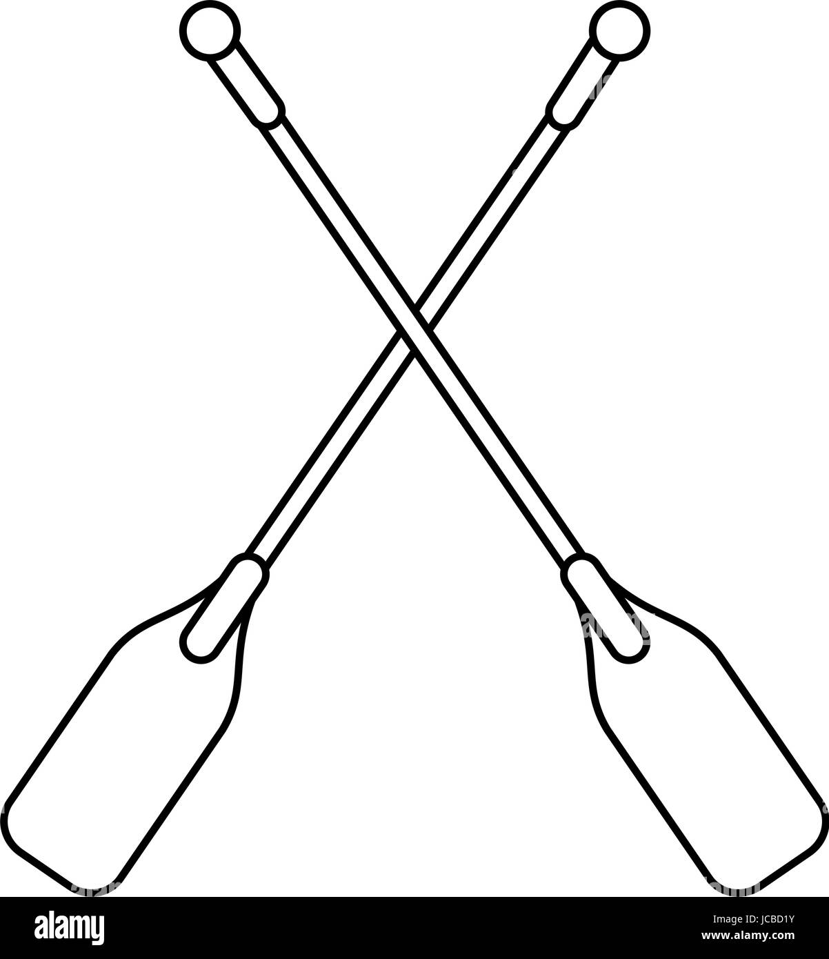 Voile avirons de droit Illustration de Vecteur