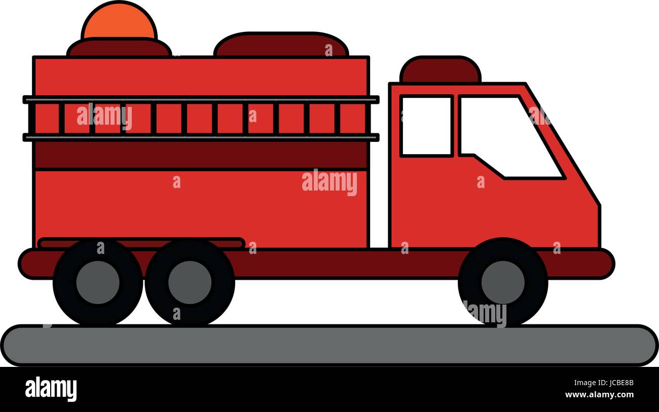 Camion à incendie met le feu Illustration de Vecteur