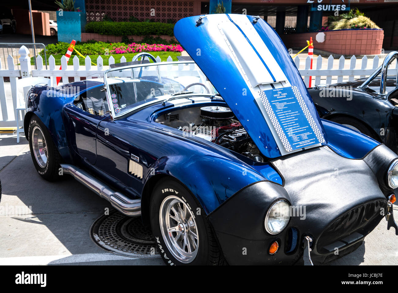 1965 Shelby Cobra bleu au La Jolla Concourse d'élégance car show Banque D'Images