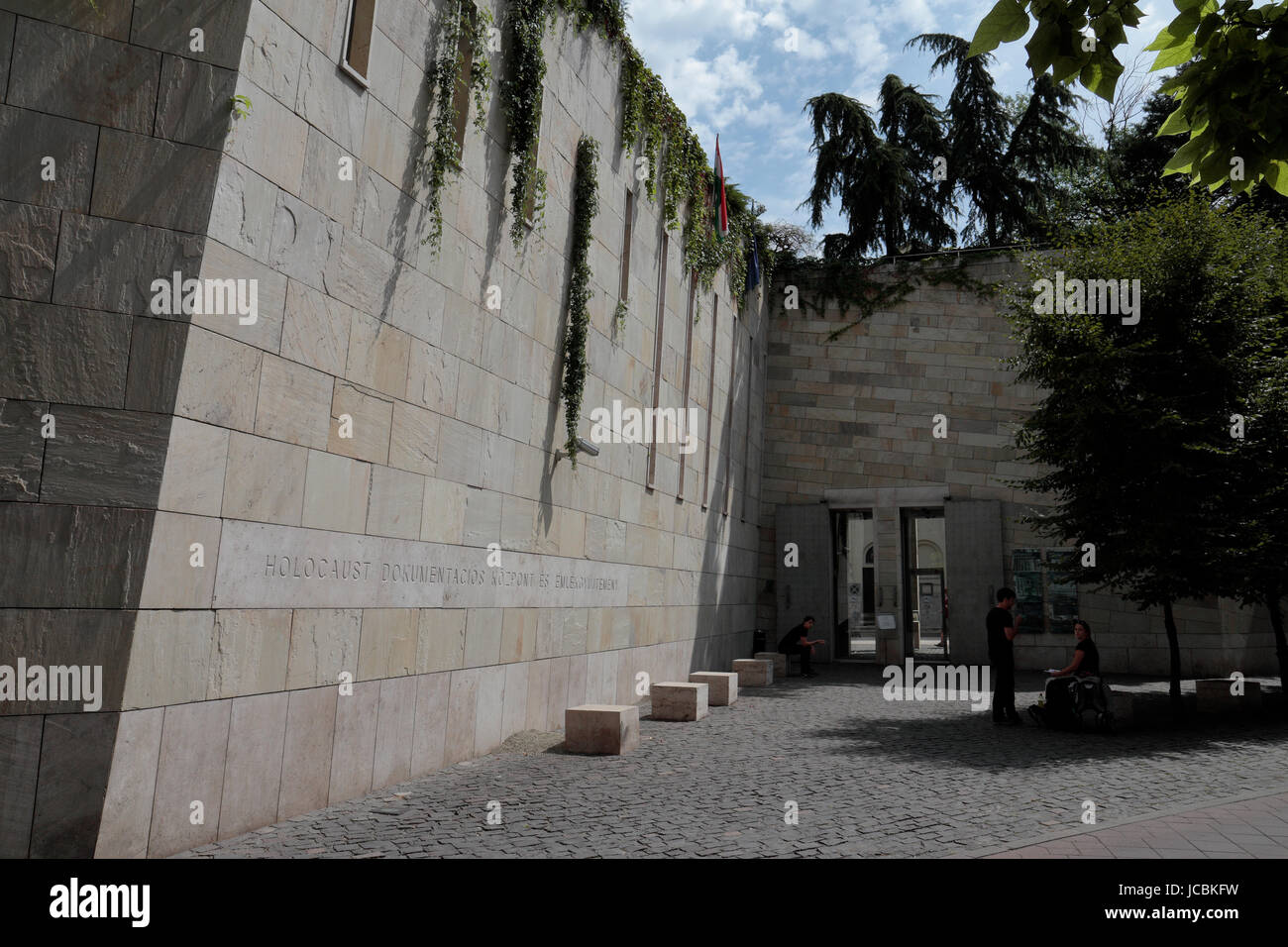 L'entrée du Centre commémoratif de l'Holocauste à Budapest, Hongrie. Banque D'Images