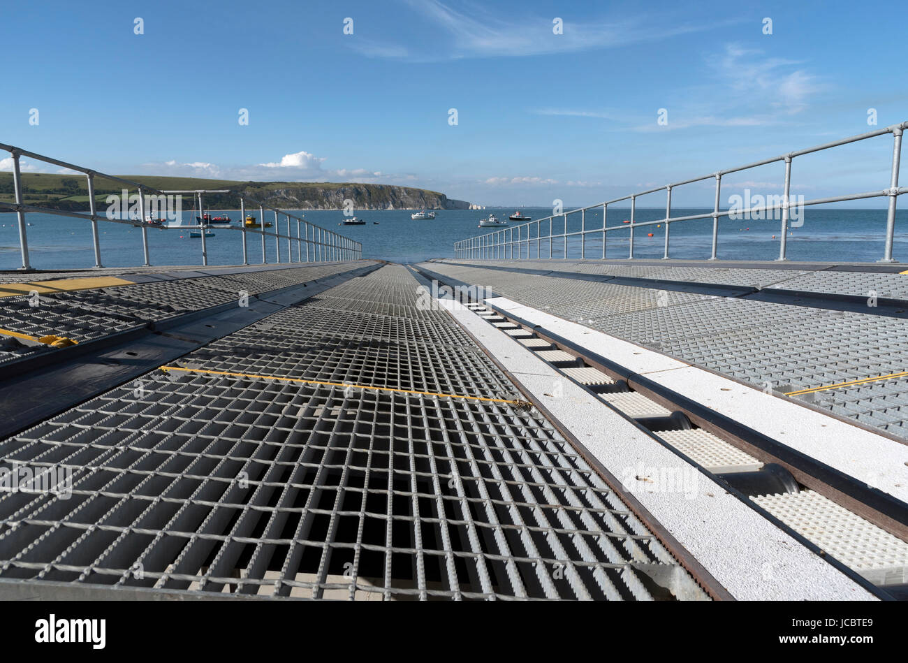 Halage de sauvetage à Swanage Dorset England UK Juin 2017 Banque D'Images