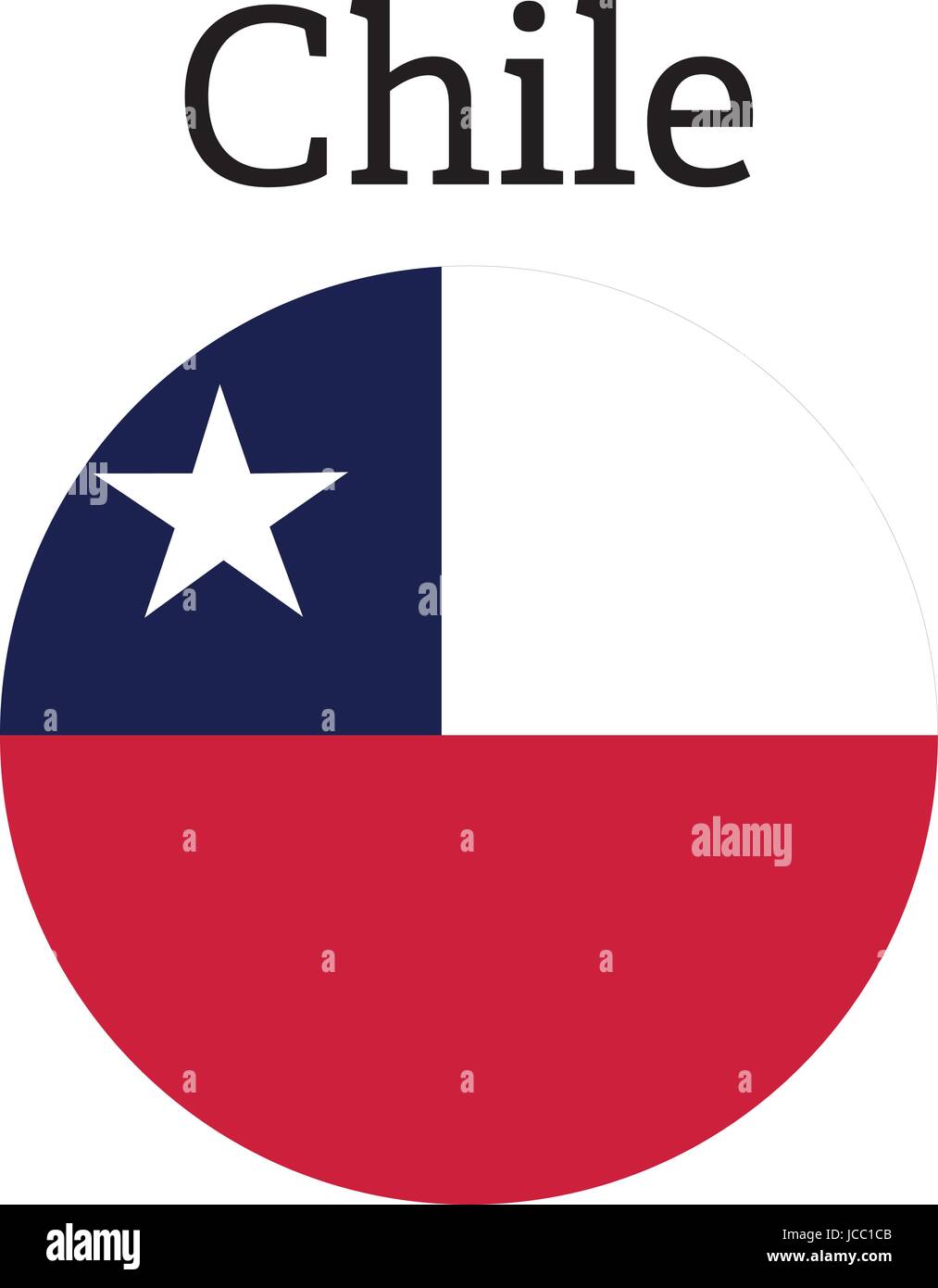 L'icône du drapeau national Chili vecteur symbole signe Illustration de Vecteur