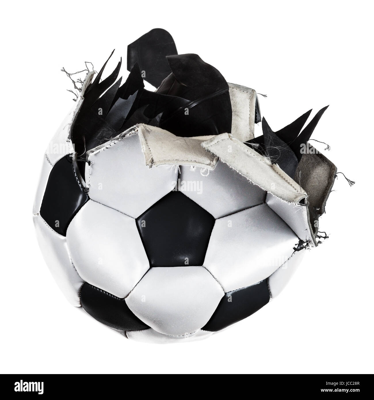 Ballon de football explosé Banque de photographies et d'images à haute  résolution - Alamy