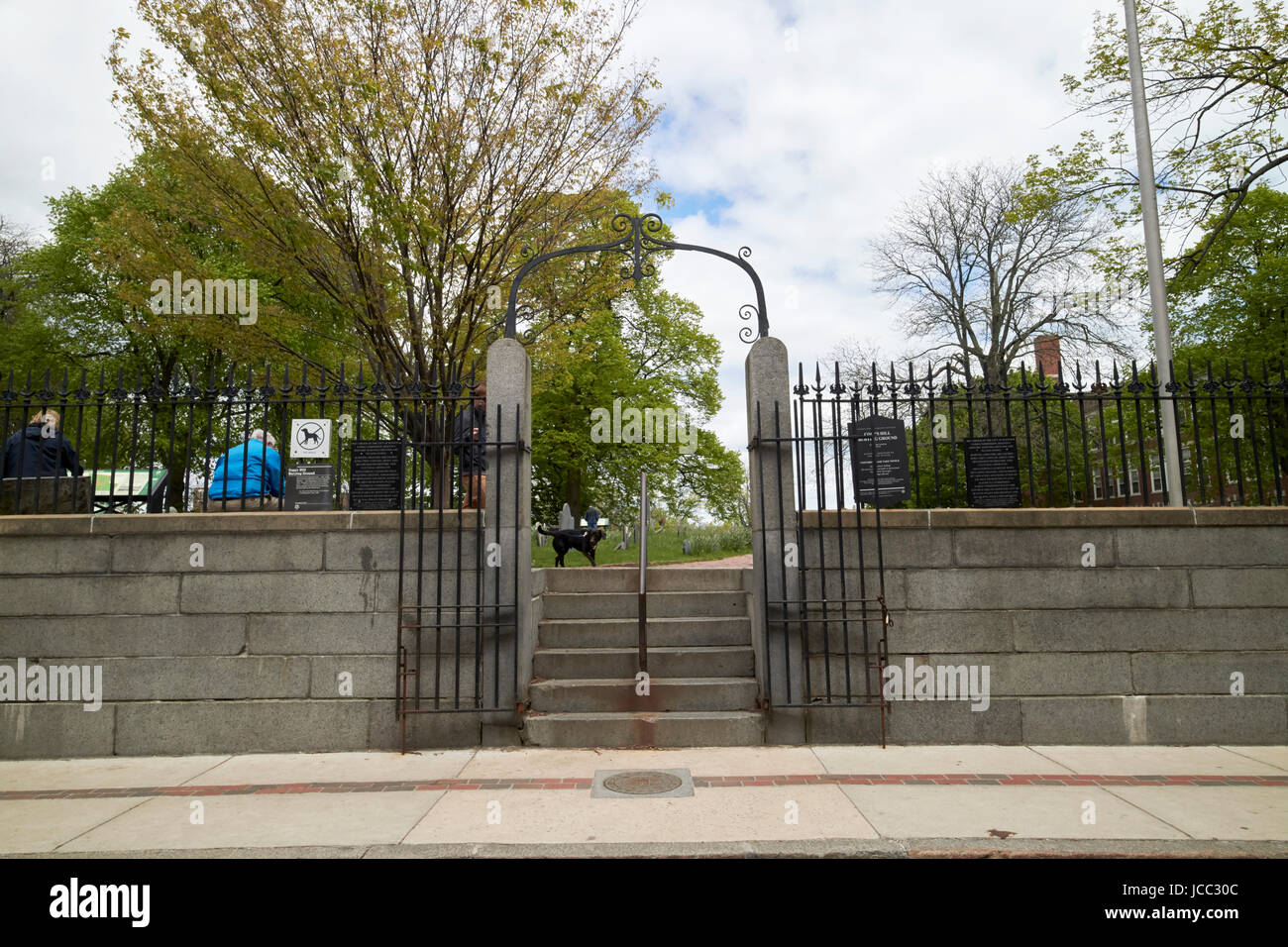 Entrée de copps hill Burying Ground Boston USA Banque D'Images