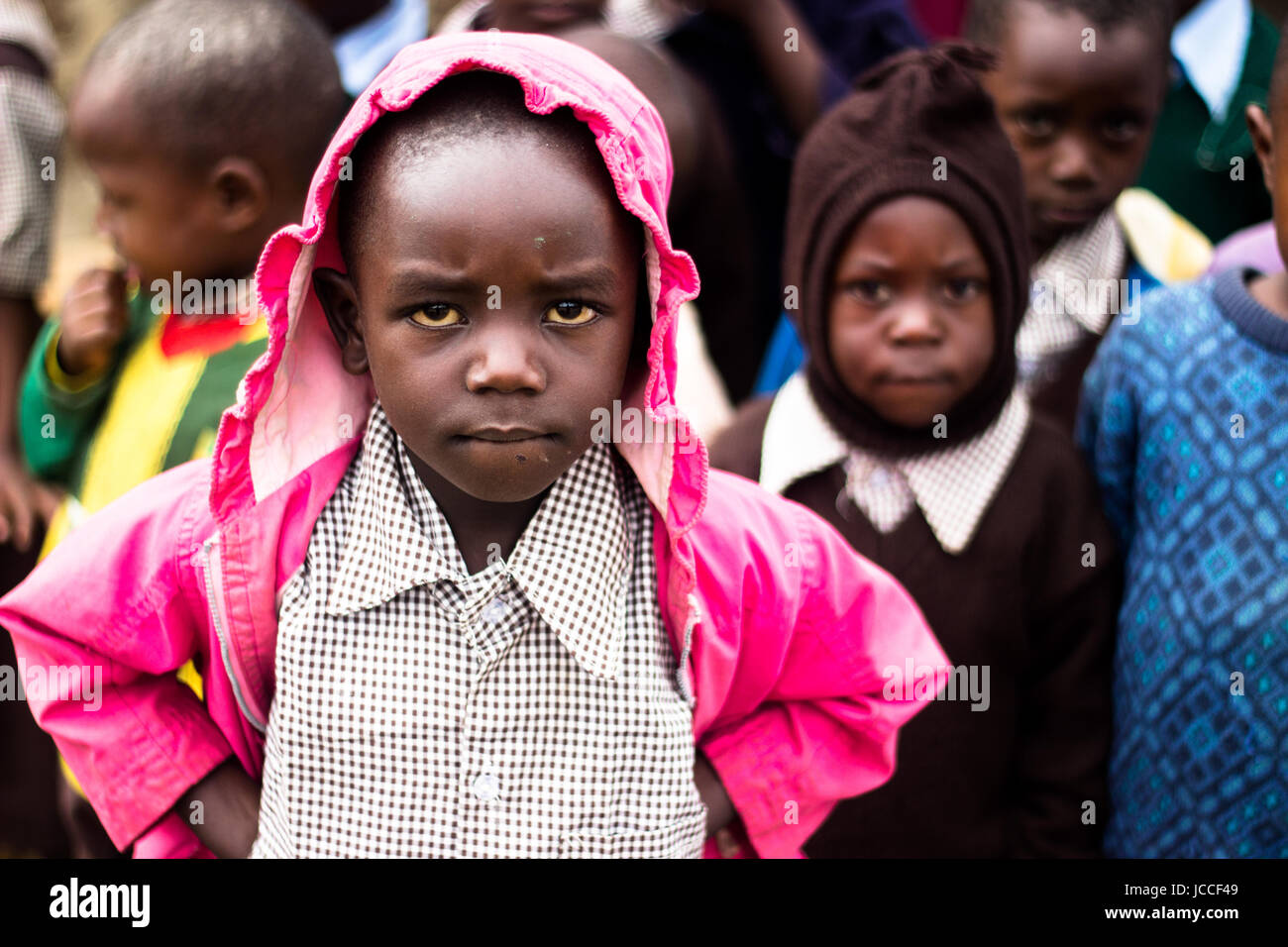 Portrait d'un enfant en Afrique Banque D'Images