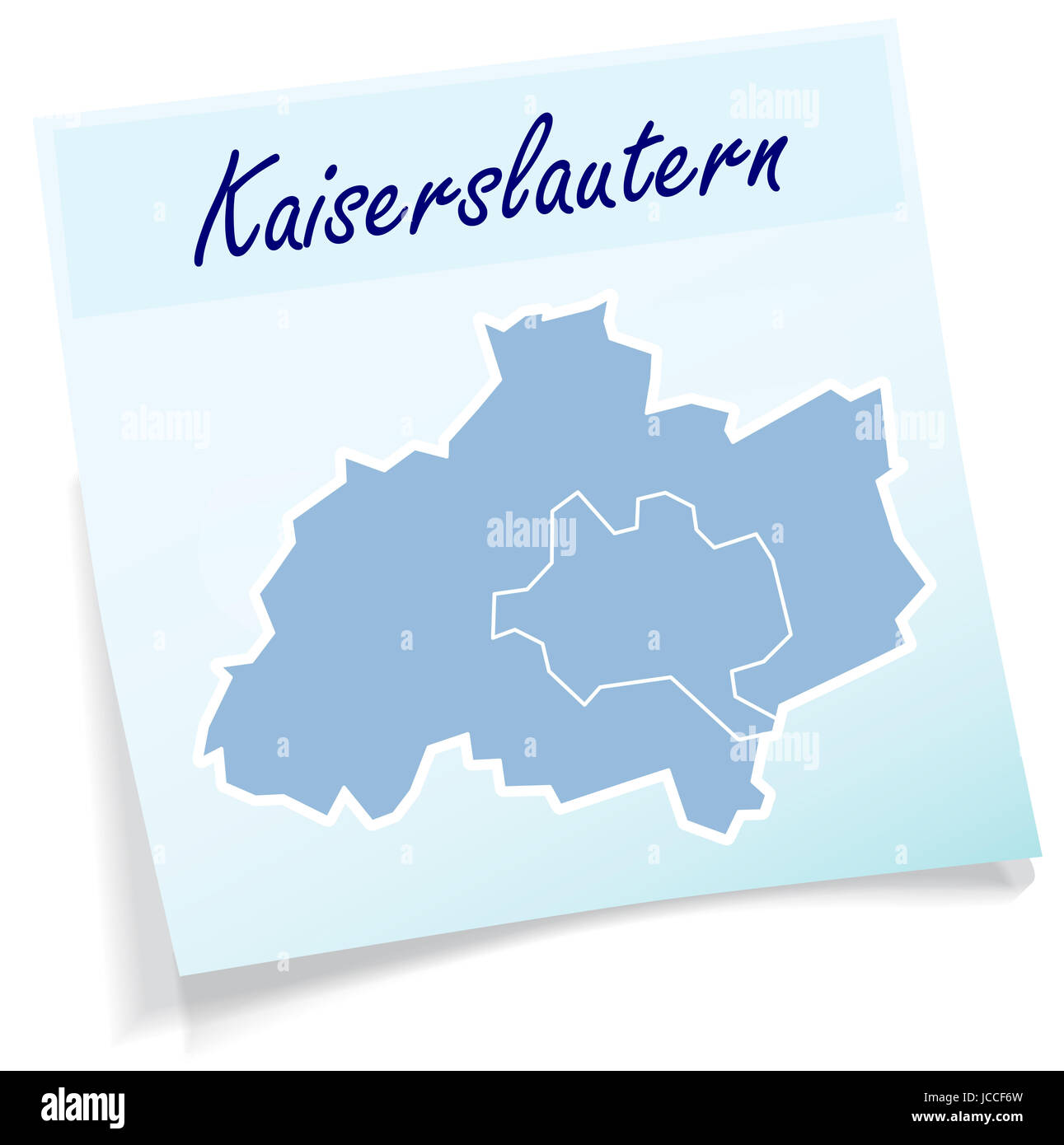 Kaiserslautern dans Notizzettel als Blau Banque D'Images