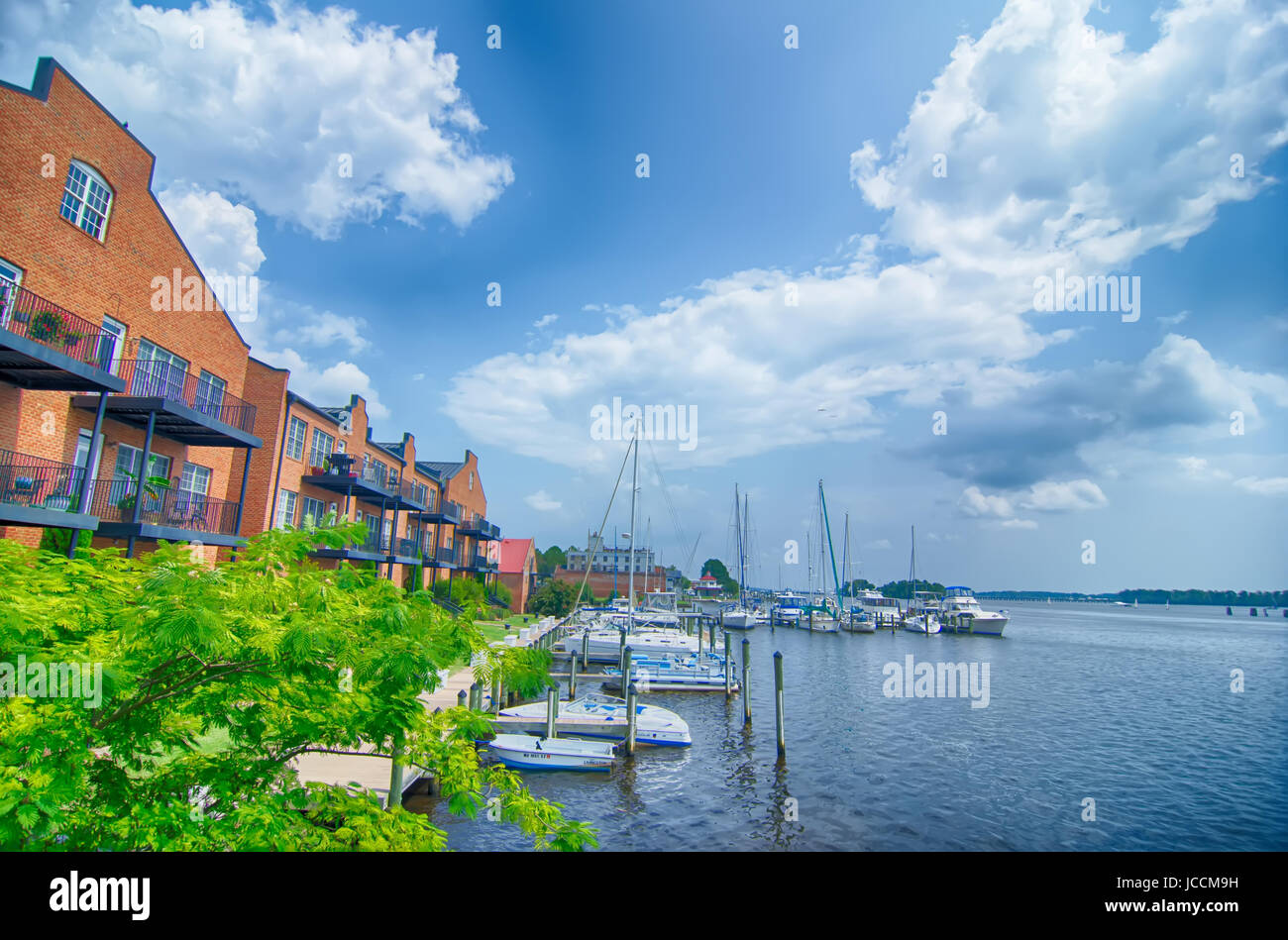 Scènes du front en peu de Washington North Carolina Banque D'Images