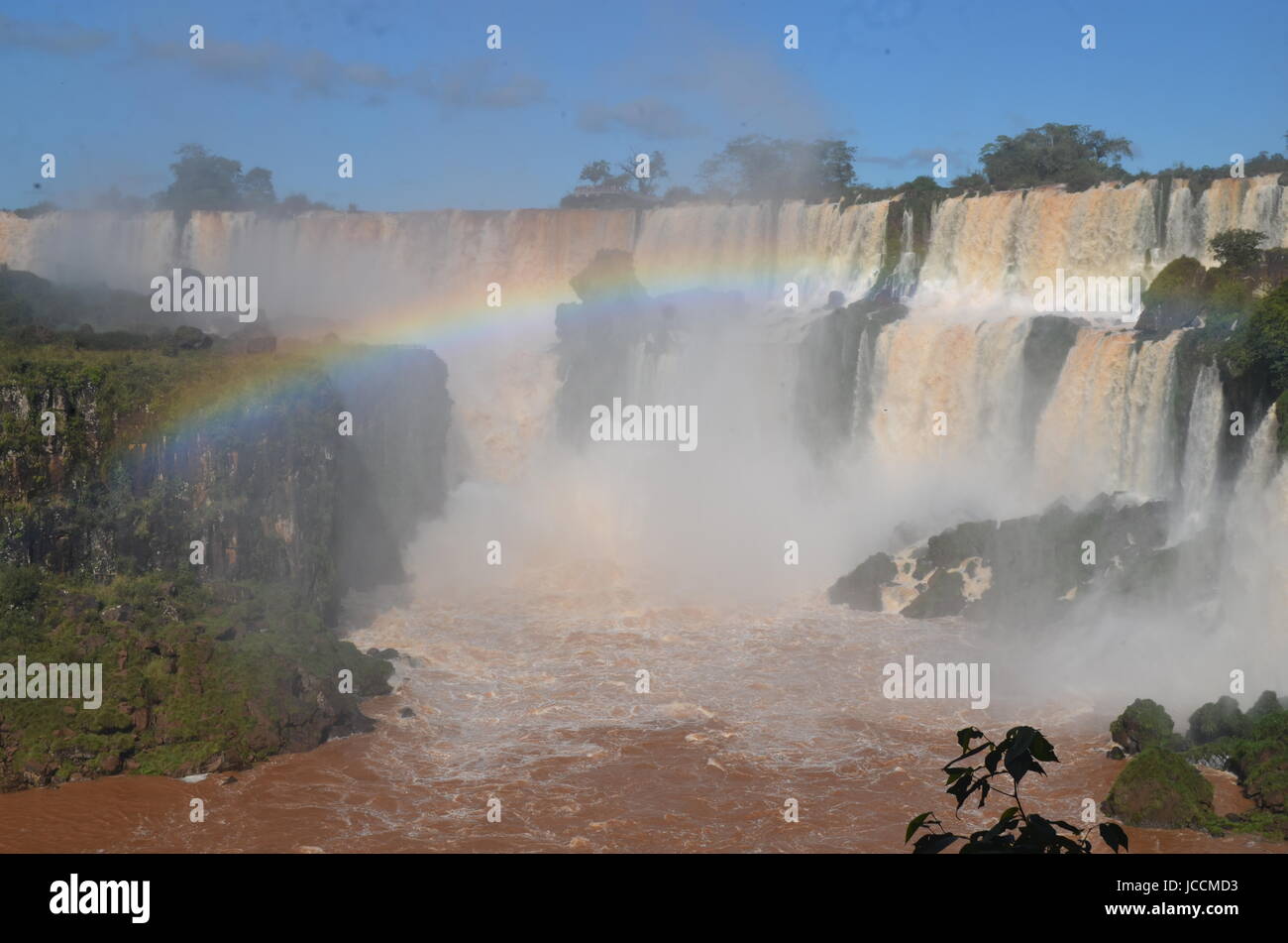 L'Iguazu, Iguazu Falls, chutes d'Iguaçu, ou des chutes d'Iguaçu sont les cascades de la rivière Iguazu à la frontière de l'Argentine et le Brésil Banque D'Images