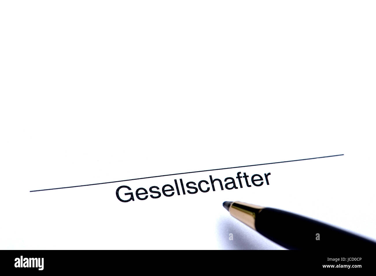 Unterschrift der Gesellschafter Banque D'Images