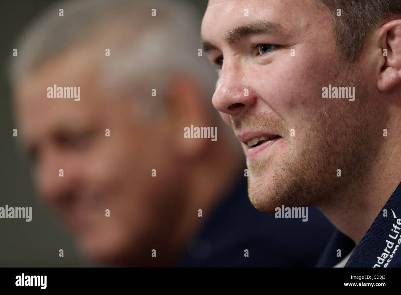 Les Lions britanniques et irlandais Peter O'Mahony lors de la conférence de presse le stade international de Rotorua. Banque D'Images