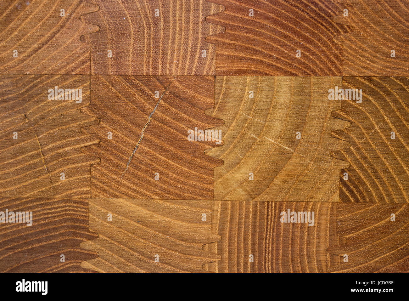 Belle texture de fond en bois carrelée avec des éléments en bois carrés pattern Banque D'Images