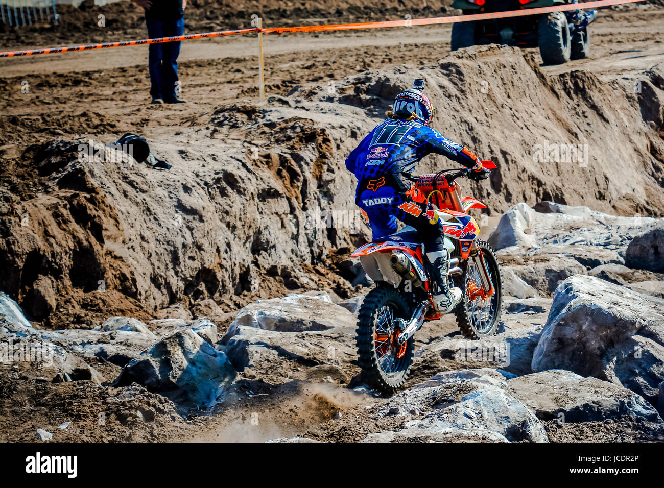 Red Bull 111 Méga Watt : le Motocross et enduro dur la race et d'événement à Belchatow, en Pologne le 7 septembre 2014 Banque D'Images