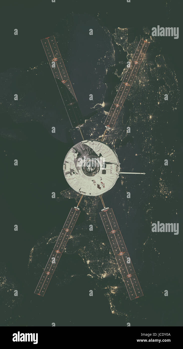 L'Agence spatiale européenne d'Automated Transfer Vehicle-4 s'approche de la Station spatiale internationale. Banque D'Images