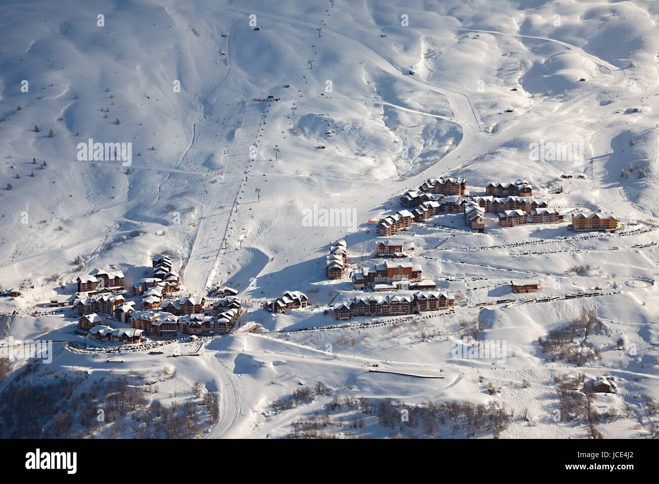Station de ski dans les Alpes, Valmeinier Banque D'Images