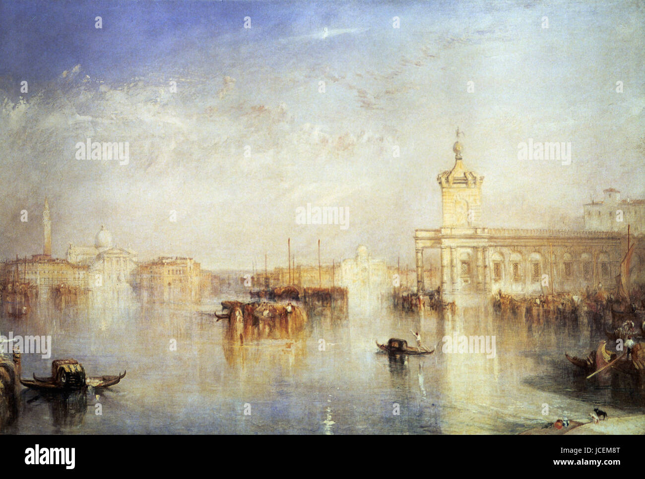 Joseph Mallord William Turner - La Dogana San Giorgio Citella depuis les marches de l'Hôtel Europa Venise 1842 Banque D'Images