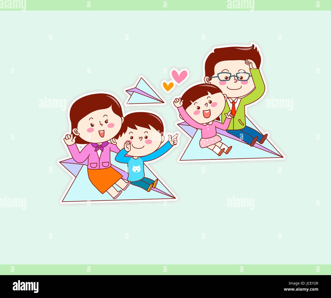 Vol sur les avions de la famille harmonieuse Banque D'Images