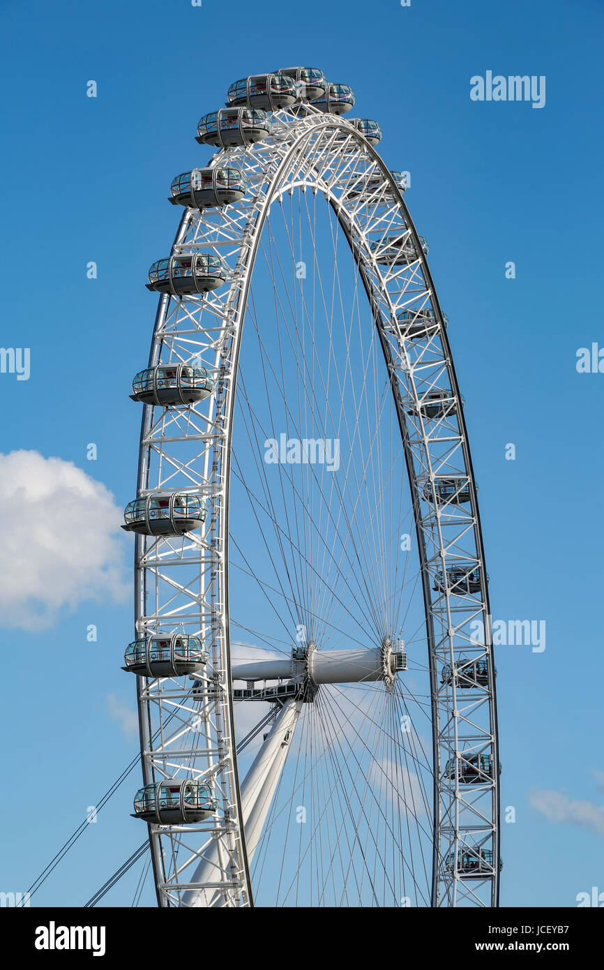 La grande roue London Eye, Londres, Angleterre, Royaume-Uni Banque D'Images