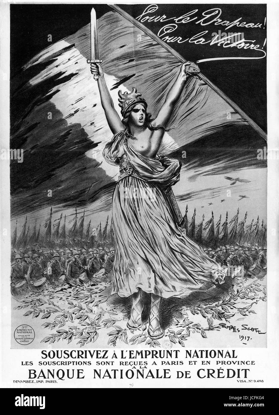 Poste pour l'emprunt national, 1917 Banque D'Images