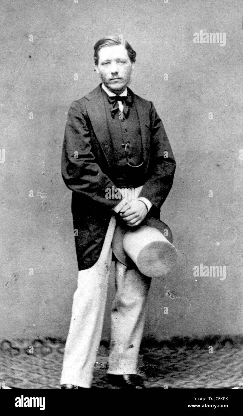 Portrait d'Edgar Degas (1834-1917), peintre, sculpteur et photographe. Photographie du 19e siècle Banque D'Images