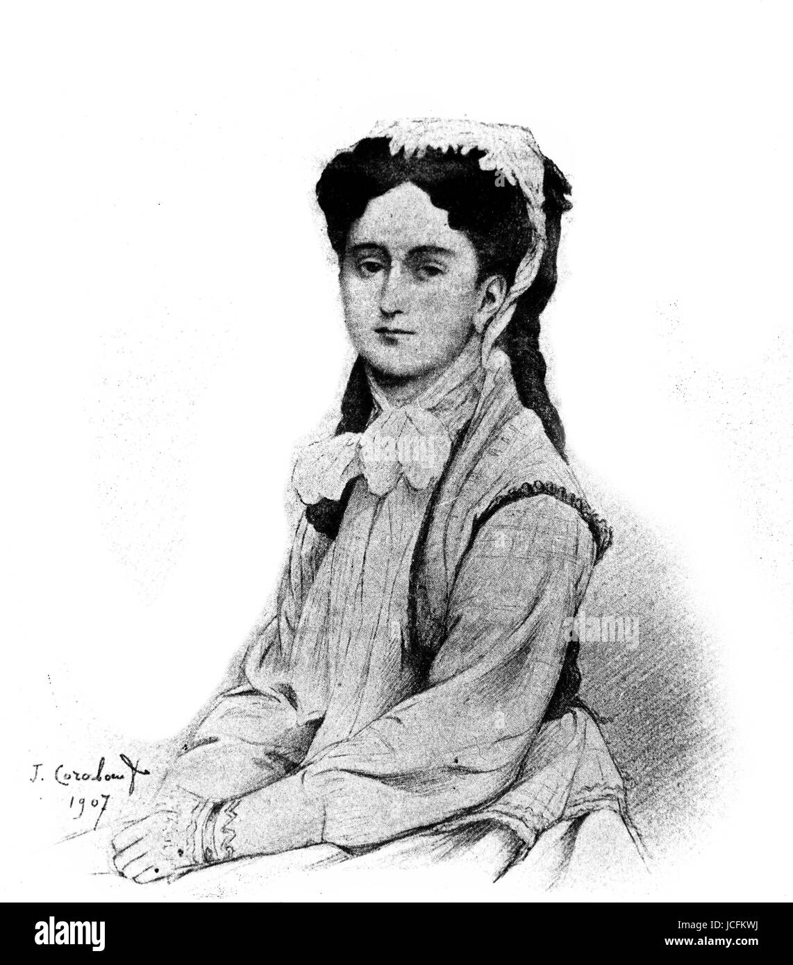 Portrait de Léonie Léon (1838-1906), maîtresse de Léon Gambetta. 1907 Banque D'Images